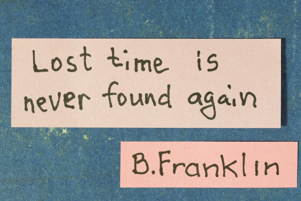 Time Quote by Benjamin Franklin